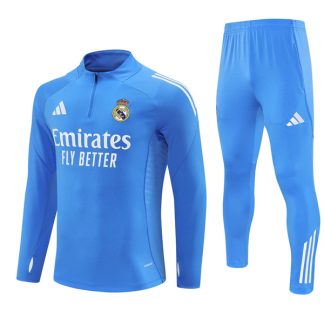 25-26 Real Madrid Light Blue Training Suit Kit