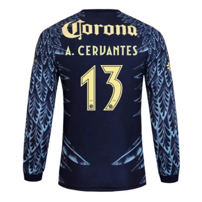 Club América Away A. CERVANTES 13 Long Sleeve Jersey 25-26