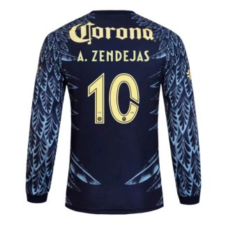 Club América Away A. ZENDEJAS 10 Long Sleeve Jersey 25-26