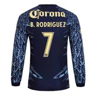 Club América Away B. RODRIGUEZ 7 Long Sleeve Jersey 25-26