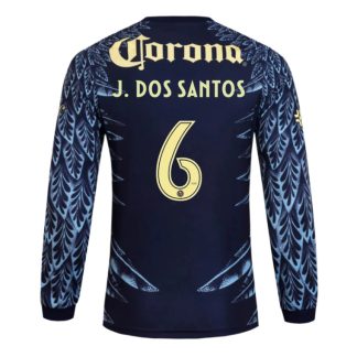 Club América Away J. DOS SANTOS 6 Long Sleeve Jersey 25-26