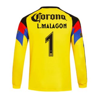 Club América Home L. MALAGON 1 Long Sleeve Jersey 25-26