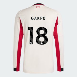 Liverpool Away Long Sleeve GAKPO 18 Jersey 25-26