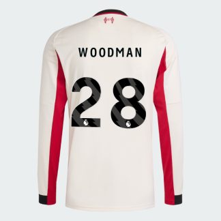 Liverpool Away Long Sleeve WOODMAN 28 Jersey 25-26