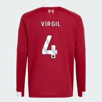 Liverpool Home Long Sleeve VIRGIL 4 Jersey 25-26