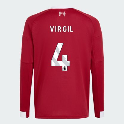 Liverpool Home Long Sleeve VIRGIL 4 Jersey 25-26