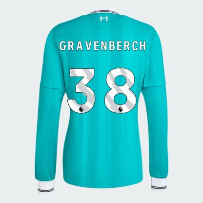 Liverpool Third Long Sleeve GRAVENBERCH 38 Jersey 25-26