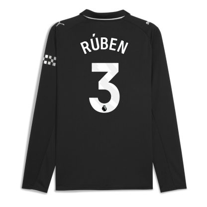 Manchester City Away Long Sleeve RÚBEN 3 Jersey 25-26
