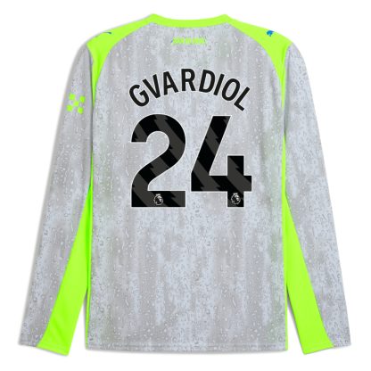 Manchester City Third Long Sleeve GVARDIOL 24 Jersey 25-26