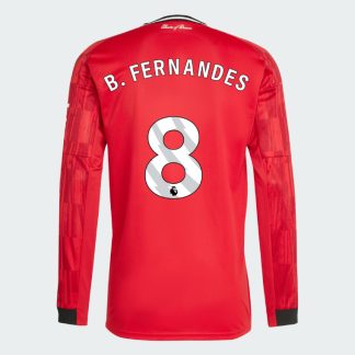 Manchester United Home Long Sleeve B. FERNANDES 8 Jersey 25-26