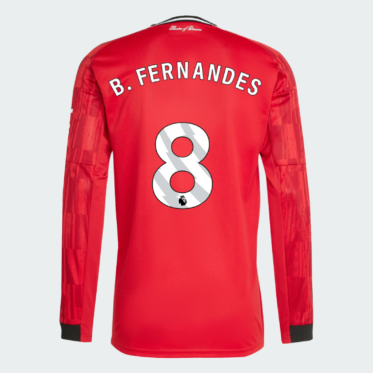 Manchester United Home Long Sleeve B. FERNANDES 8 Jersey 25-26