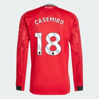 Manchester United Home Long Sleeve CASEMIRO 18 Jersey 25-26
