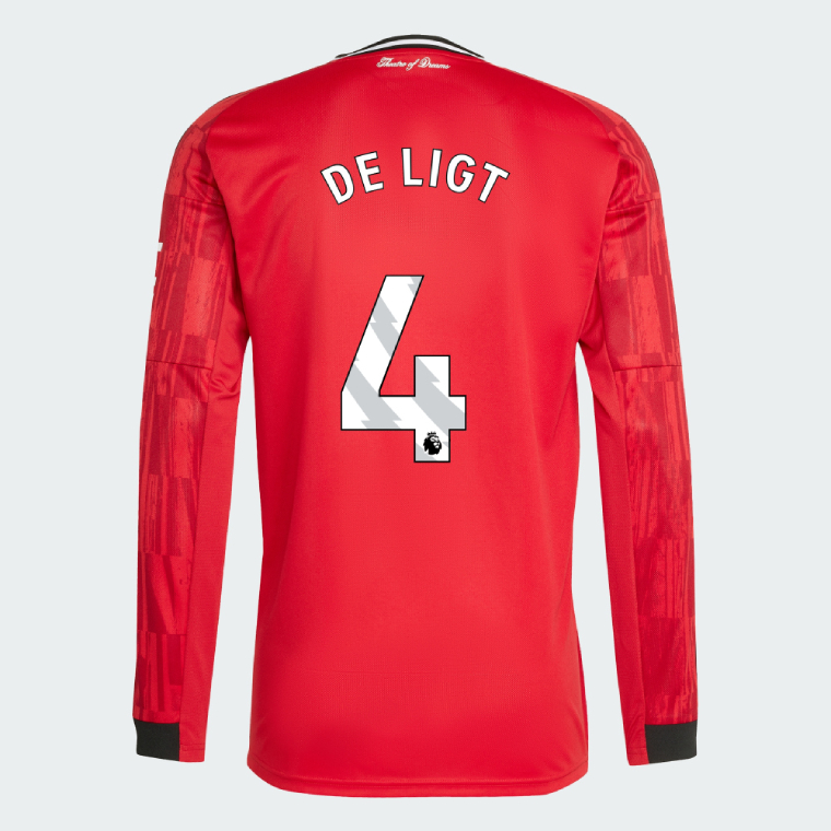 Manchester United Home Long Sleeve DE LIGT 4 Jersey 25-26