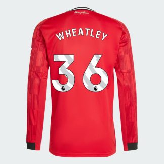Manchester United Home Long Sleeve WHEATLEY 36 Jersey 25-26