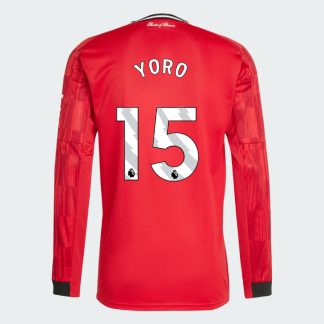 Manchester United Home Long Sleeve YORO 15 Jersey 25-26