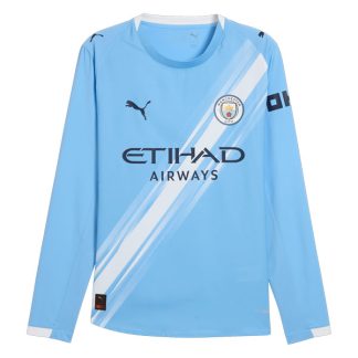 Manchester City Home Long Sleeve Jersey 25-26 (Player Version)