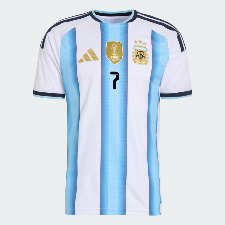 Argentina Home DE PAUL 7 World Cup Jersey 2026 (Player Version)