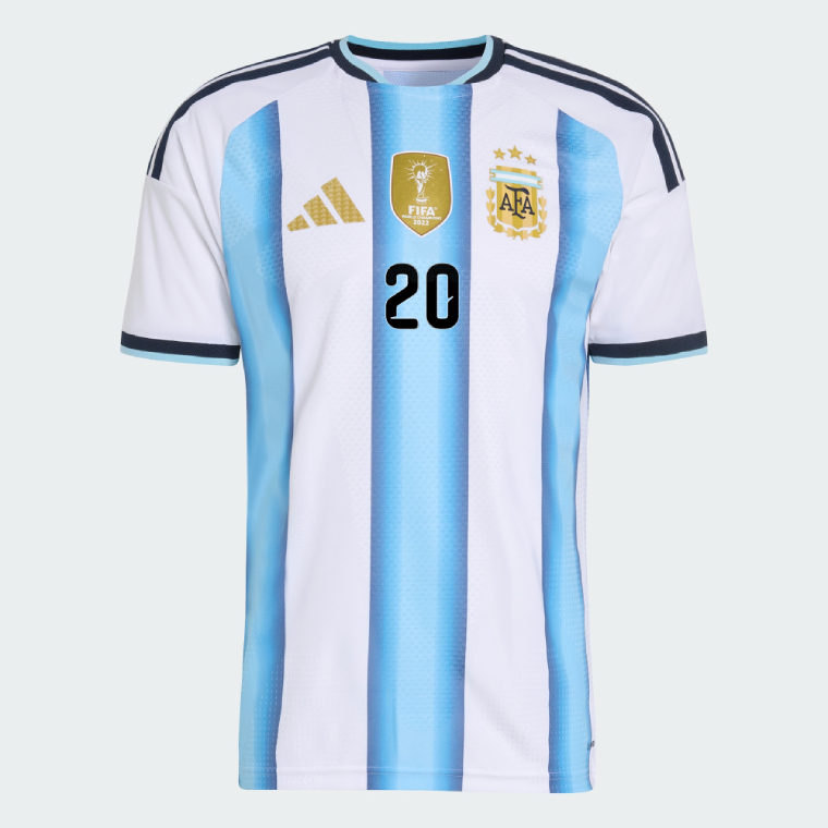 Argentina Home GOMEZ 20 World Cup Jersey 2026 (Player Version)