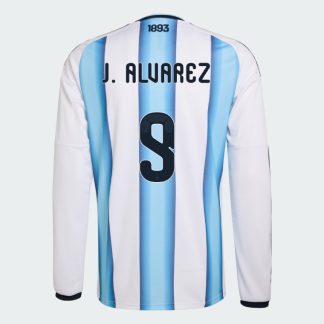Argentina Home J. ALVAREZ 9 World Cup Long Sleeve Jersey 2026