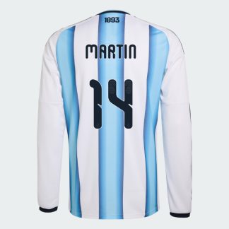 Argentina Home MARTIN 14 World Cup Long Sleeve Jersey 2026