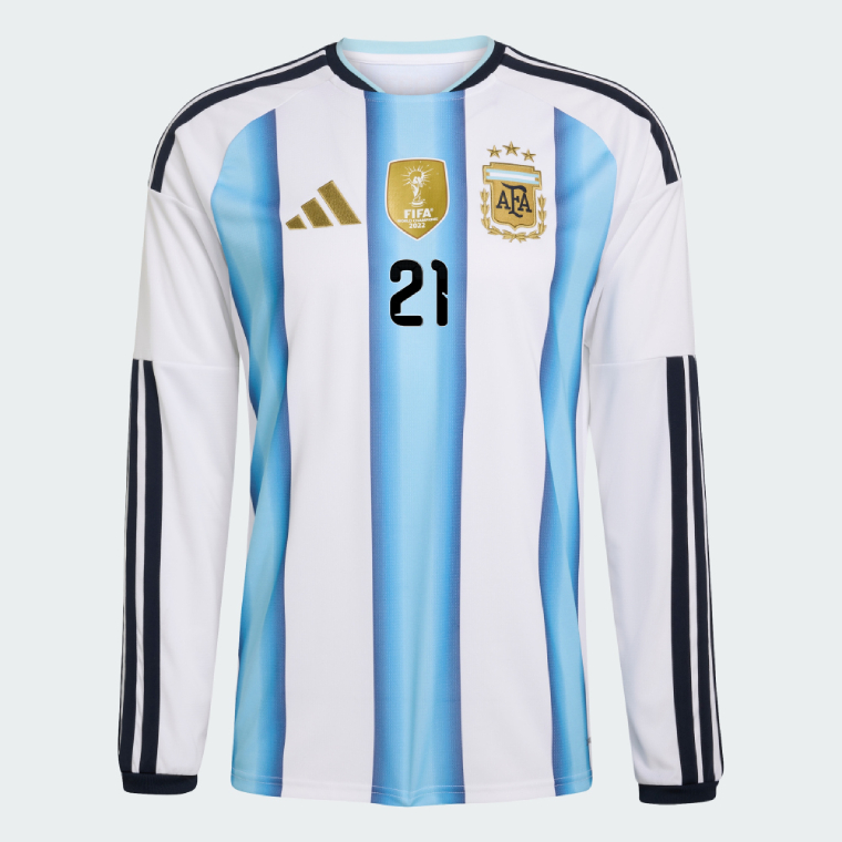 Argentina Home MASTANTUONO 21 World Cup Long Sleeve Jersey 2026 (Player Version)