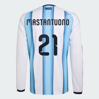 Argentina Home MASTANTUONO 21 World Cup Long Sleeve Jersey 2026 (Player Version)