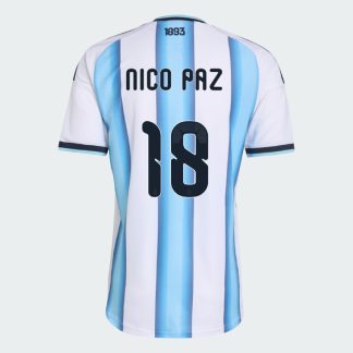 Argentina Home NICO PAZ 18 World Cup Jersey 2026 (Player Version)