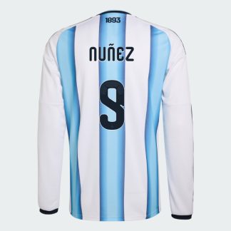 Argentina Home NUÑEZ 9 World Cup Long Sleeve Jersey 2026 (Player Version)
