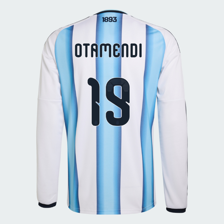 Argentina Home OTAMENDI 19 World Cup Long Sleeve Jersey 2026 (Player Version)