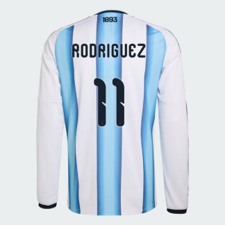 Argentina Home RODRIGUEZ 11 World Cup Long Sleeve Jersey 2026
