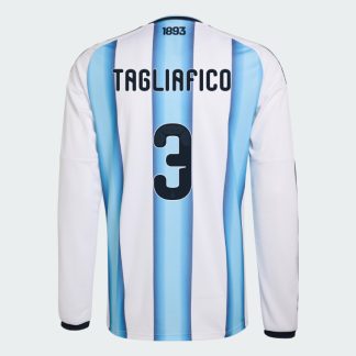 Argentina Home TAGLIAFICO 3 World Cup Long Sleeve Jersey 2026 (Player Version)