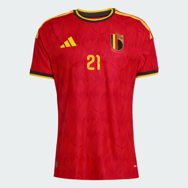 Belgium Home CASTAGNE 21 World Cup Jersey 2026 (Player Version)