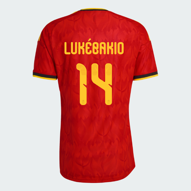 Belgium Home LUKÉBAKIO 14 World Cup Jersey 2026 (Player Version)