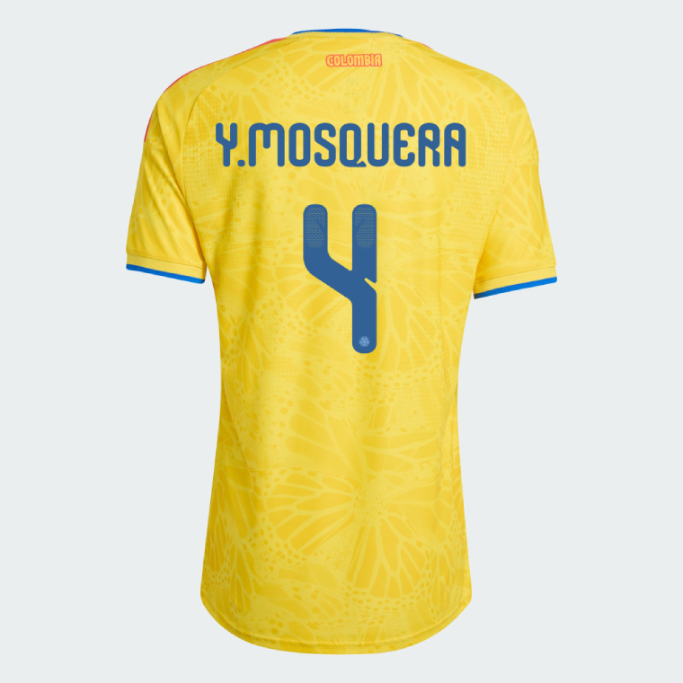 Colombia Home Y.MOSQUERA 4 World Cup Jersey 2026 (Player Version)