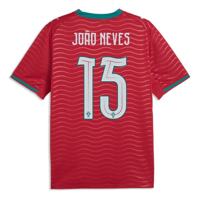 Portugal Home JOÃO NEVES 15 World Cup Jersey 2026