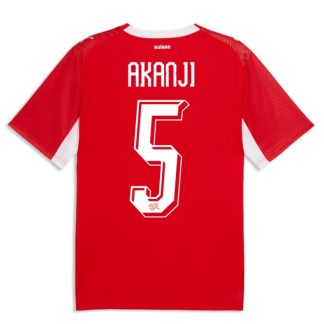 Switzerland Home AKANJI 5 World Cup Jersey 2026