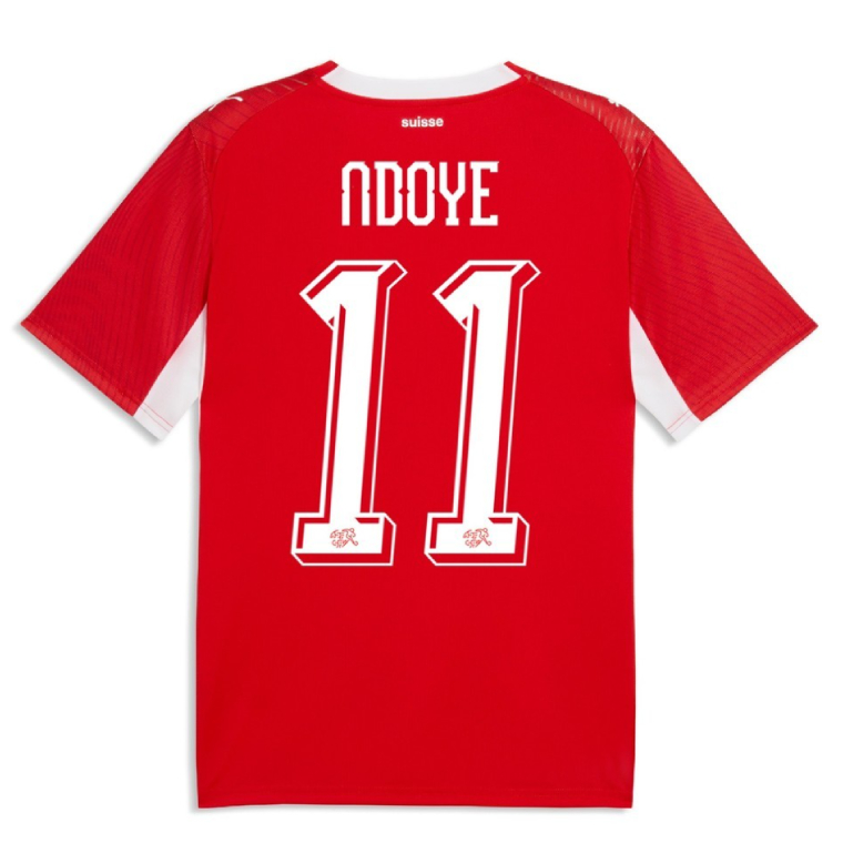 Switzerland Home NDOYE 11 World Cup Jersey 2026