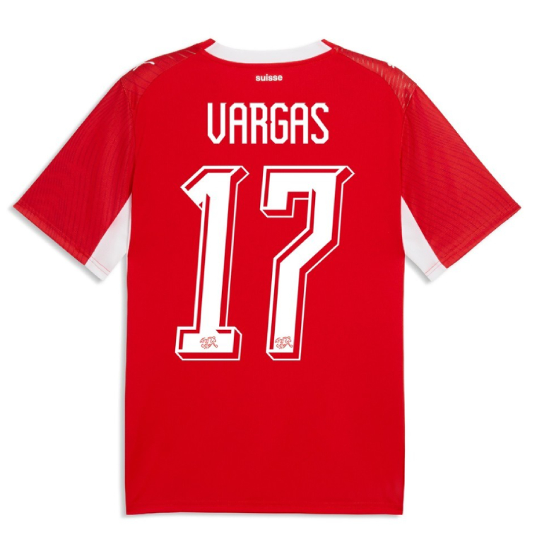 Switzerland Home VARGAS 17 World Cup Jersey 2026