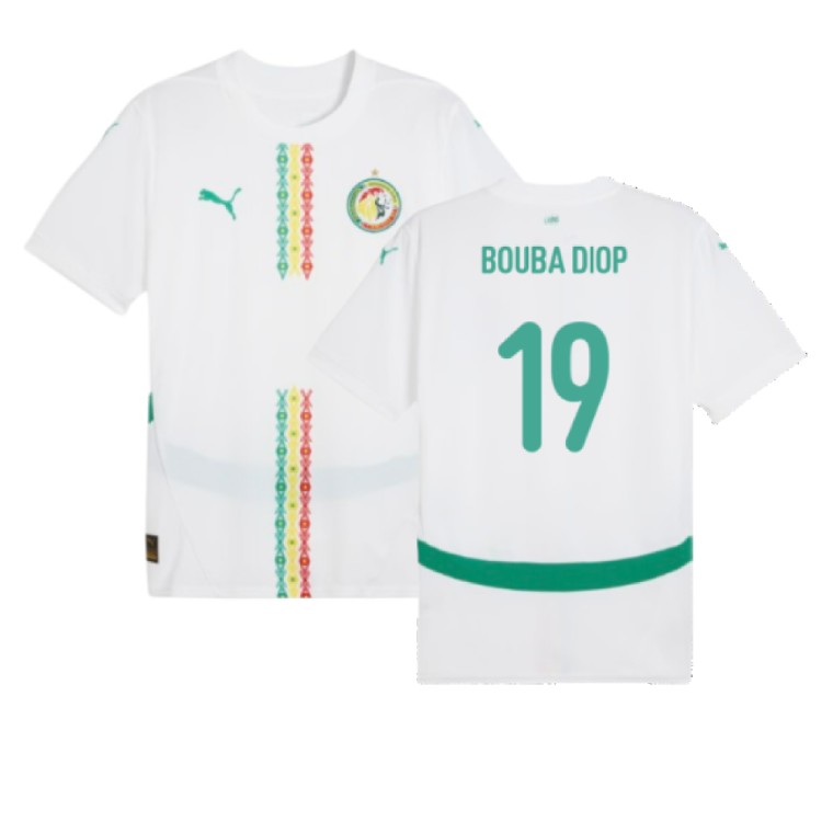 Senegal Home BOUBA DIOP 19 AFCON Jersey 2025